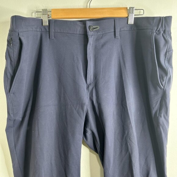 Public Rec Pants Mens 38x30 Navy Workday Performance Chino Stretch Zip Pocket - Picture 2 of 12